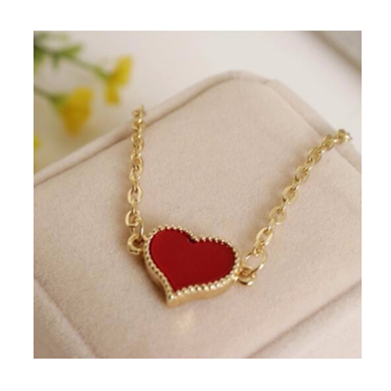 Dây chuyền lắc tay trái tim màu sắc đơn giản giá rẻ cho nữ VC08