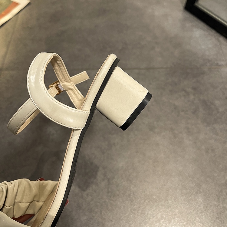 Giày sandal cao gót quai xếp ly xinh xắn dành cho nữ - CG56