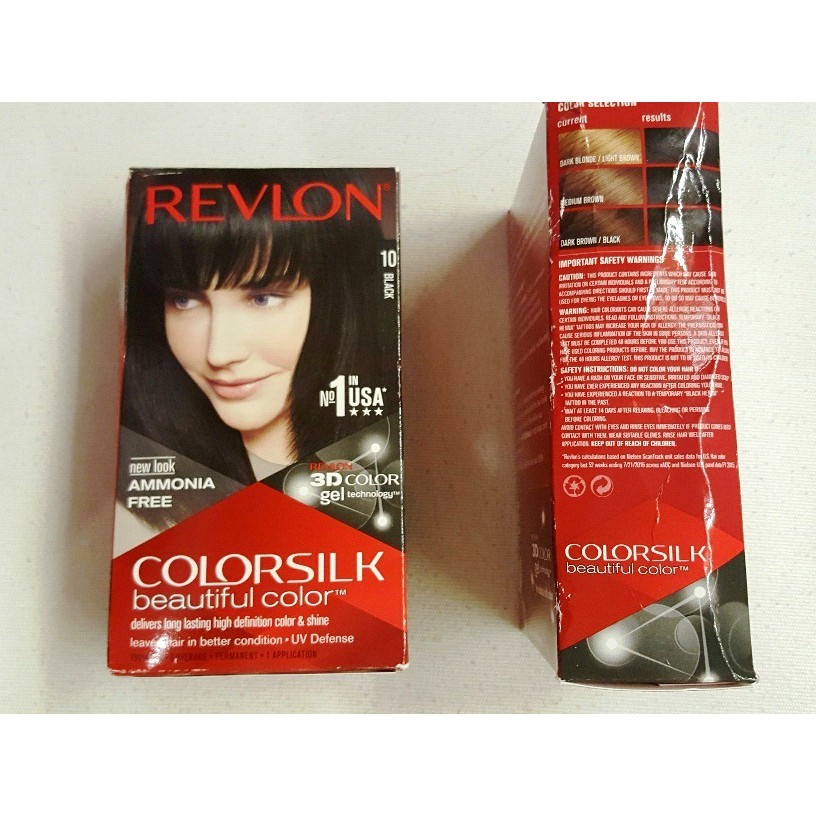 NHUỘM TÓC REVLON MÀU ĐEN SỐ 10 TỪ MỸ - Revlon Colorsilk Beautiful Color Permanent Hair Color, 10 Black