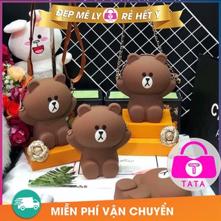 Túi Đeo Chéo Mini 💥Freeship 50k💥Túi Đeo Chéo Gấu Brown Hot Hit (2 dây) DC02