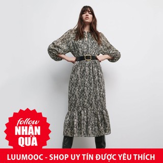 Đầm ZARA họa tiết da rắn sang lạ đẹp cực kì