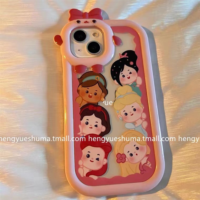 Ốp Điện Thoại Dẻo Trong Suốt Họa Tiết Hoạt Hình Cô Gái Dễ Thương Chống Sốc Cho iPhone 13 12 11 Pro Max