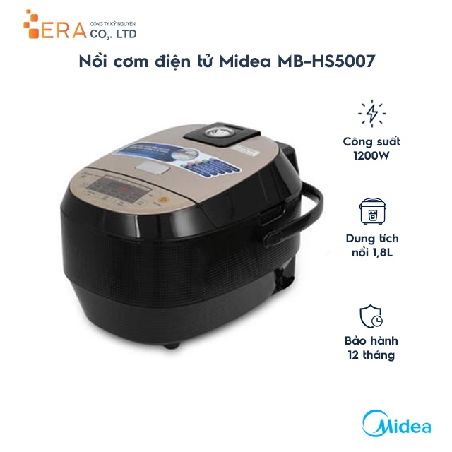 [Mã ELHADEV giảm 4% đơn 300K] Nồi cơm điện tử Midea MB-HS5007