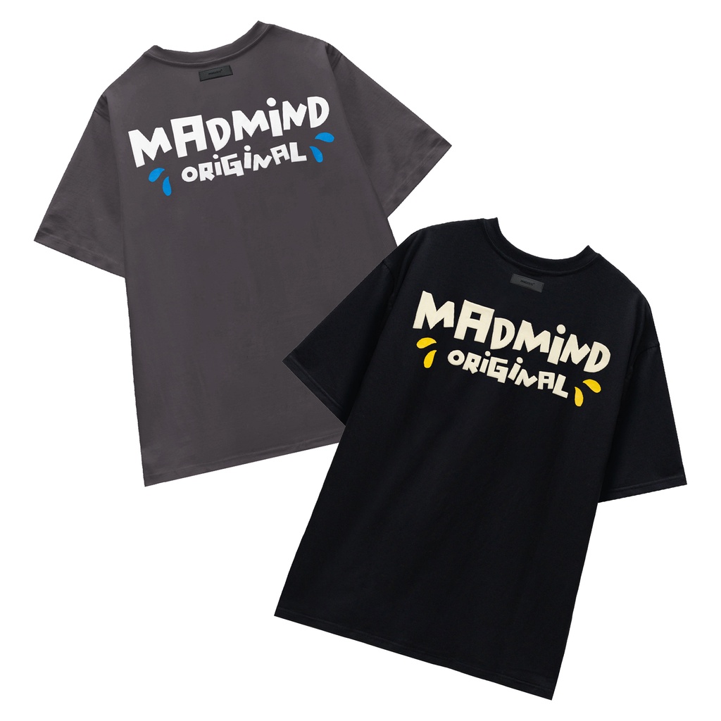 MADMIND® Chính Hãng - Áo Thun In Nổi Give Me  Màu Đen / Xám Form Rộng Unisex