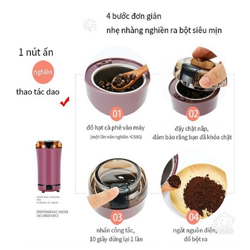 [ 𝑯𝑨̀𝑵𝑮 𝑿𝑰̣𝑵 ] Máy Xay Bột Ngũ Cốc, Máy Nghiền Bột Đa Chức Năng - Xay Ngũ Cốc, Gia Vị, Dược Liệu, Hạt Cà Phê