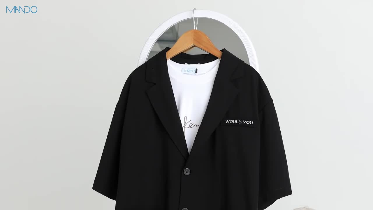 Áo Blazer Nam Tay Lỡ MANDO Form Rộng Kiểu Dáng Thời Trang Hàn Quốc Basic Họa Tiết Thêu Would You AVH002 | BigBuy360 - bigbuy360.vn