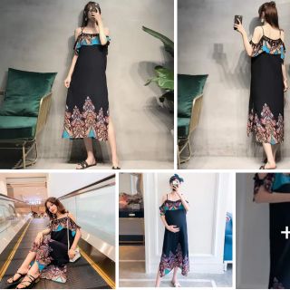 Đầm voan xẻ tà