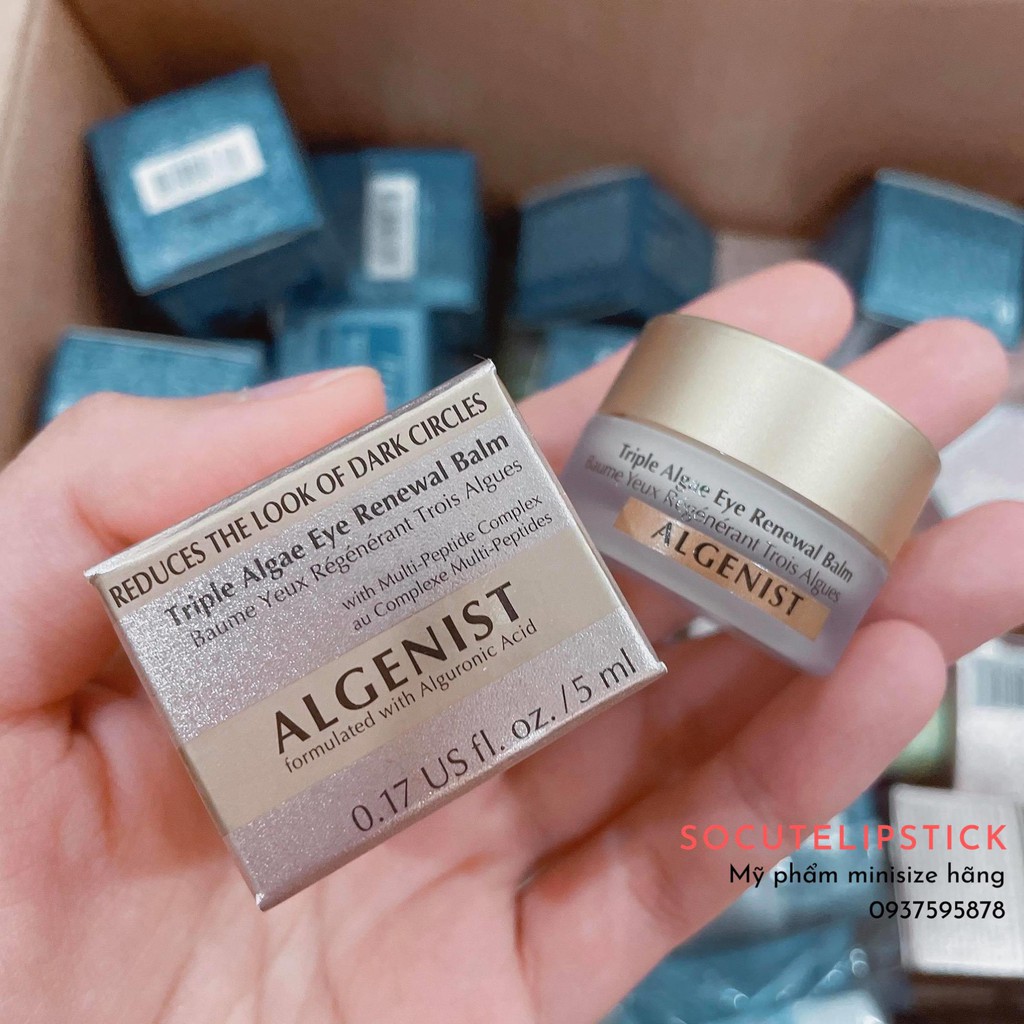 Kem Mắt Algenist Triple Algae Eye Renewal Balm with Multi-Peptide Complex Minisize 5ml