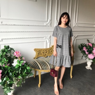 Hình thật đầm bầu kẻ caro
