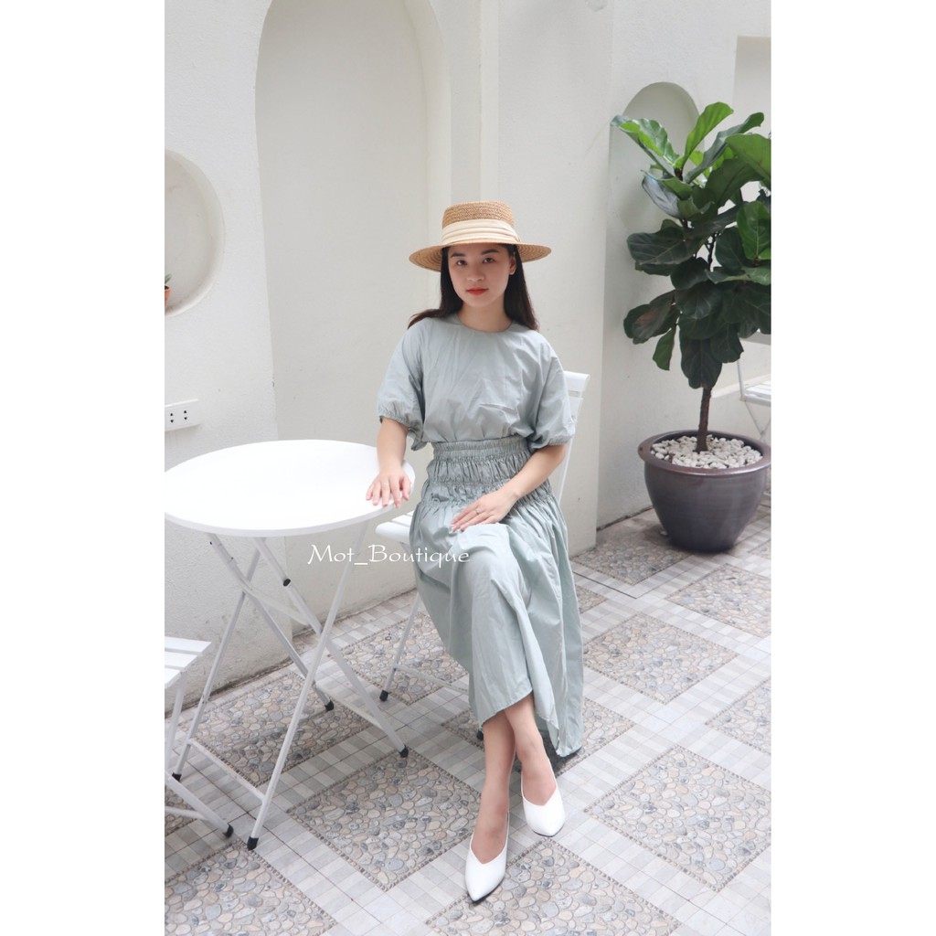 Set áo dơi 🌸 Freeship 🌸 Bộ áo dơi chân váy chun eo cotton tàu min | BigBuy360 - bigbuy360.vn