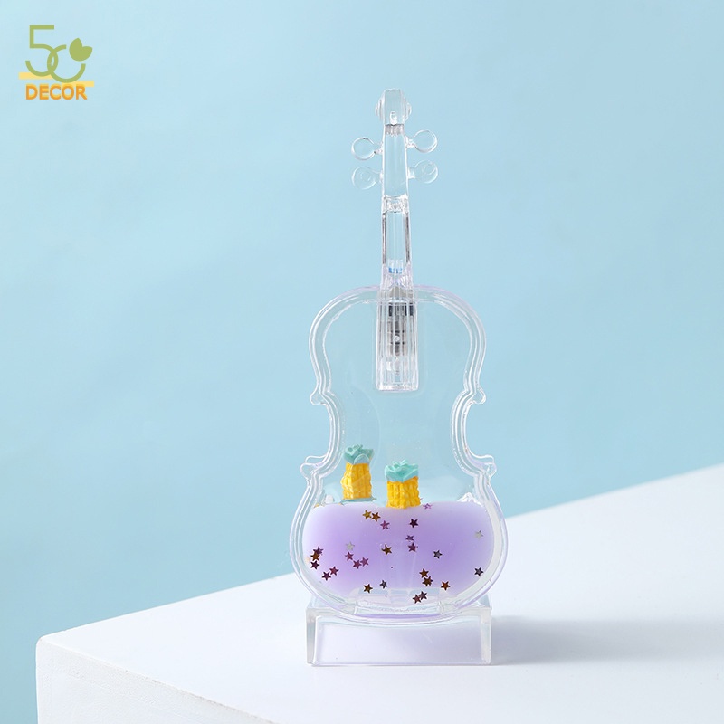 Đàn violin chứa chất lỏng nổi, trang trí bàn, decor phòng khách, góc học tập, quà tặng, lưu niệm