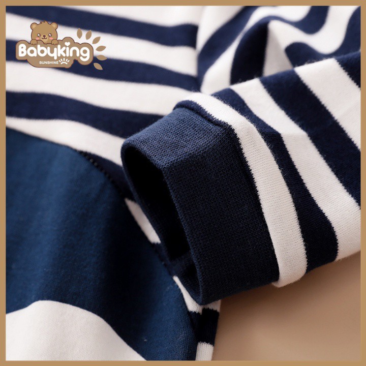 BodySuit,áo liền quần dễ thương dài tay chim cánh cụt cho bé (SHE533A), cotton 100% ,thương hiệu Aiueo Nhật.