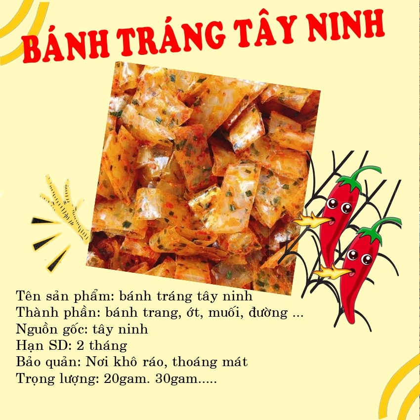 Bánh tráng xì ke muối nhuyễn tây ninh phơi sương dẻo siêu cay