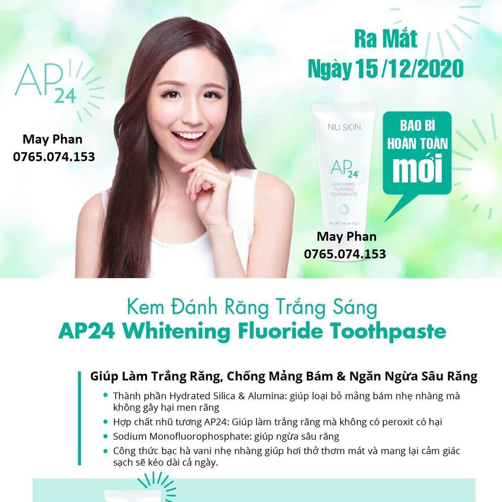 Kem Đánh Răng Nuskin AP24 Whitening Fluoride Toothpaste 110g‎