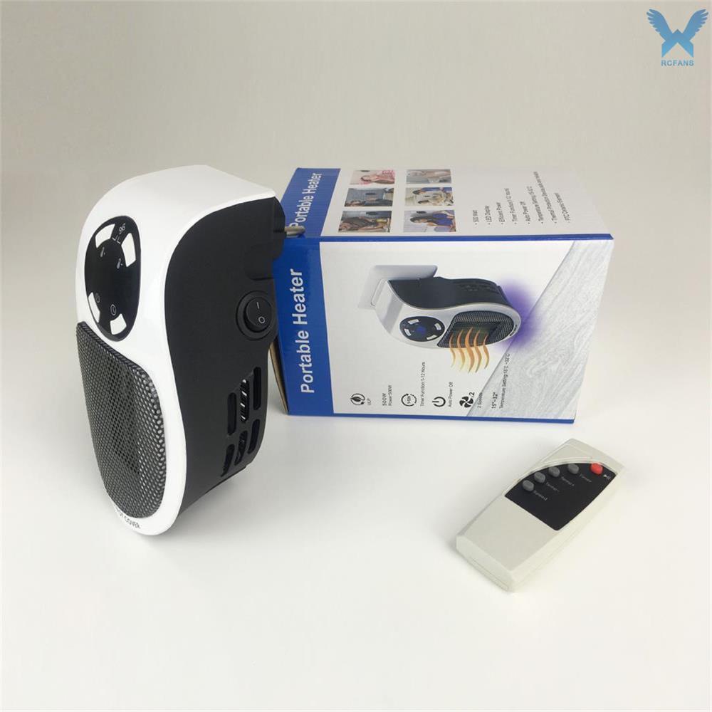 500W Portable Electric Heater Mini Fan Heater Desktop Household Wall Handy Heating Stove Radiator Warm With Remote Control handy heater[rc]