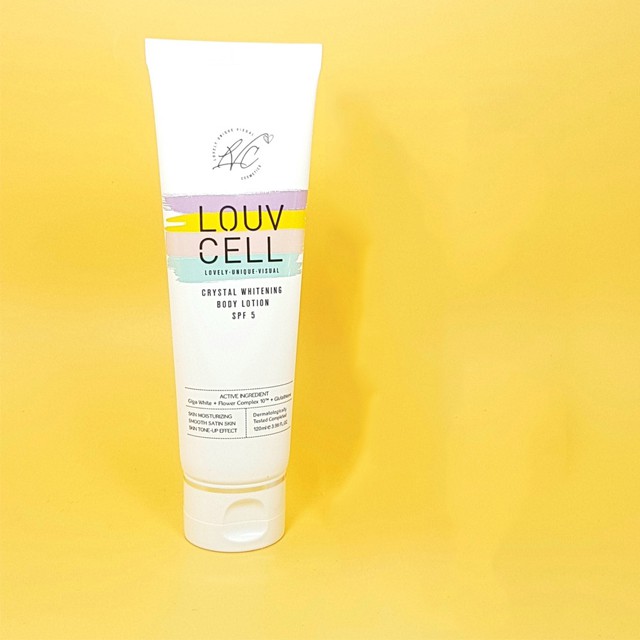 Sữa dưỡng thể trắng da Louv Cell Crystal Whitening Body Lotion SPF5