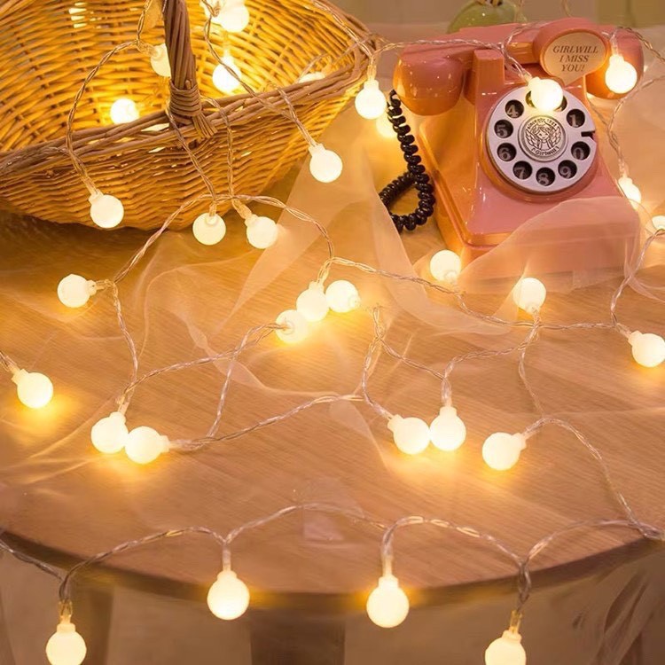 Đèn Led Xài Pin Bóng Đèn Tròn Cherry Ball Decor Trang Trí Decor Phòng Ngủ Tiệc Noel Cắm Trại Đẹp Rẻ