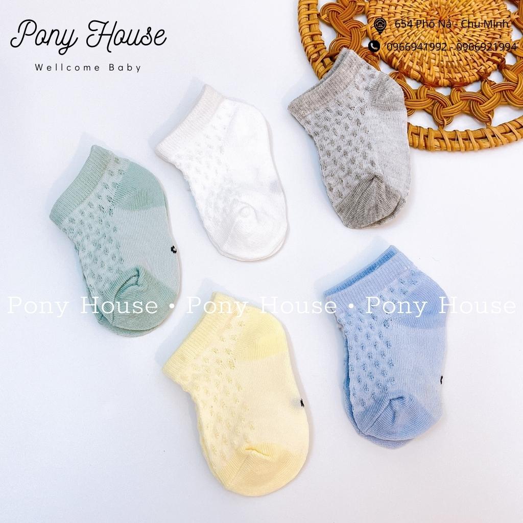 Tất Lưới Sơ Sinh - Set 5 Đôi Tất Lưới Điều Hòa Mềm Mại Thoáng Khí Cho Bé Sơ Sinh Đến 6 Tháng (0-6M)
