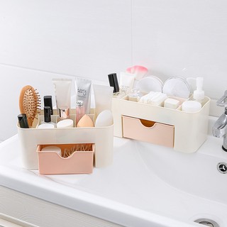 Kệ để mỹ phẩm đồ trang điểm mini bằng nhựa mẫu mới 1 ngăn kéo cực tiện lợi