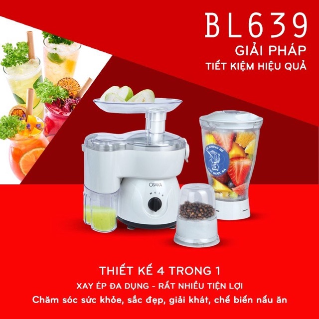 Máy xay-ép trái cây đa năng BL639-Bảo hành chính hãng 12 tháng
