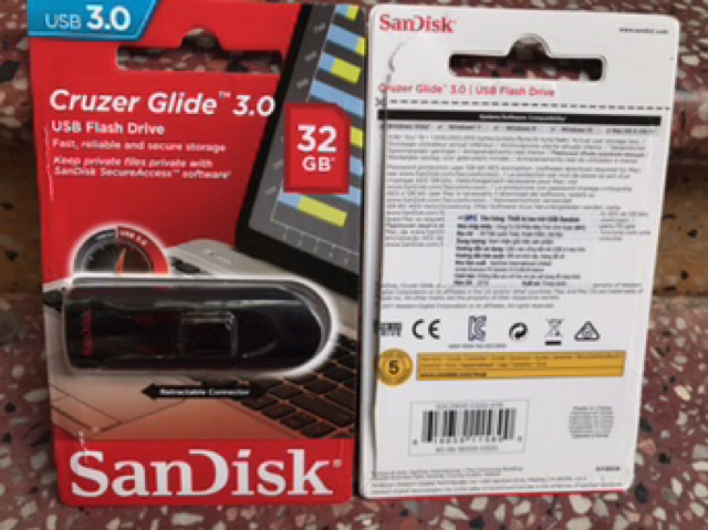 USB 32GB Sandisk Cruzer Glide Cz50 CZ600 bảo hành 5 năm chính hãng