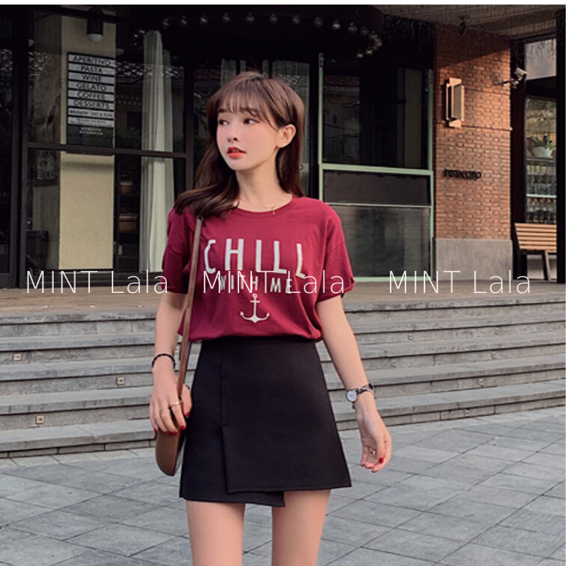 Chân Váy Màu Đen Công Sở Lệch Tà Dáng Ngắn Đẹp | BigBuy360 - bigbuy360.vn