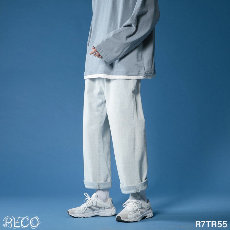 Quần jean nam Hàn Quốc cao cấp dáng rộng Trousers Loose R7TR55