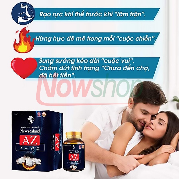 Viên Uống Bổ Thận Tráng Dương Tinh Chất Hàu AZ Vạn Tam Chính Hãng Tăng Sinh Lý Giảm Đau Lưng Mỏi Gối Tiểu Đêm Nhiều