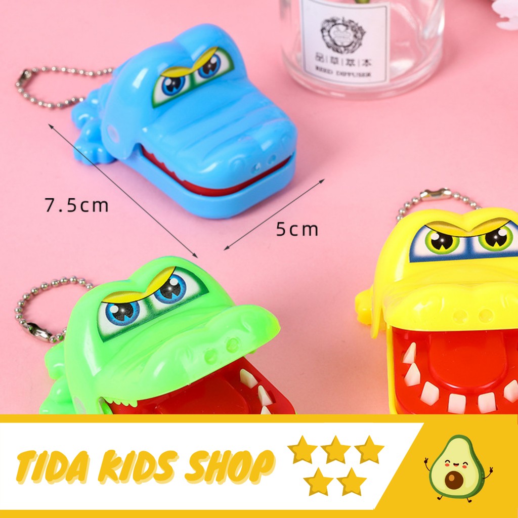 Móc Khóa Cute ❤️ Freeship ❤️ Giá Tốt ❤️ Đồ Chơi Cá Sấu Cắn Tay Mini Kiêm Móc Khóa Xe Máy Đáng Yêu ❤️ TiDa Kids Shop