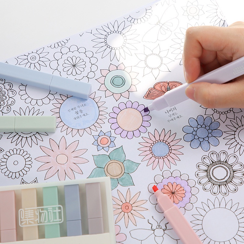 Bút Đánh Dấu Đầu Mềm Nhiều Màu Sắc Dùng Cho Học Sinh