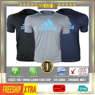 Áo thun thể thao nam đẹp adidas cao cấp, Áo phông nam cổ tròn tay ngắn thể thao nam