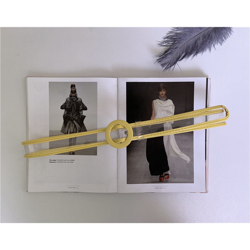 Thắt lưng trong suốt viền mầu dễ thương