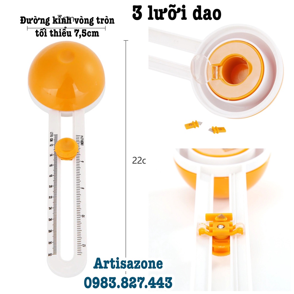 Compa cắt tròn phiên bản mới  - 01 chiếc