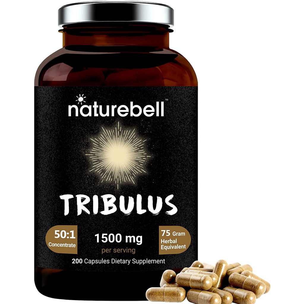 [DATE 3/2023] Naturebell Tribulus Terrestris Extract 1500mg Capsules 200 VIÊN