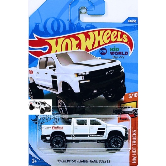 Xe mô hình Hot Wheels basic Bán tải '19 Chevy Silverado Trail Boss LT GHC37.