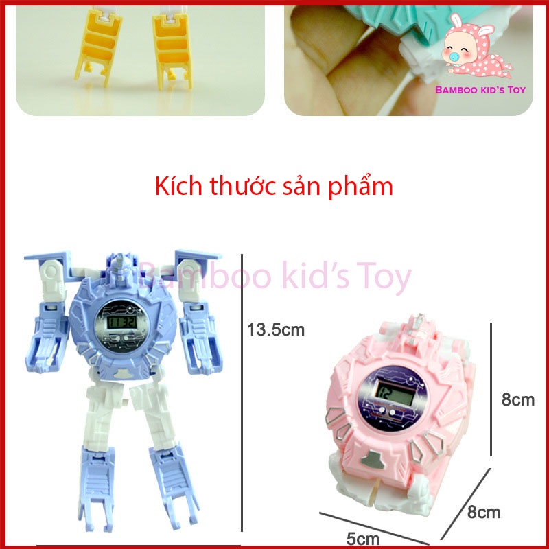 Đồng hồ trẻ em robot biến hình, Đồng hồ điện tử trẻ em robot biến hình cực độc mẫu mới nhất, fullbox