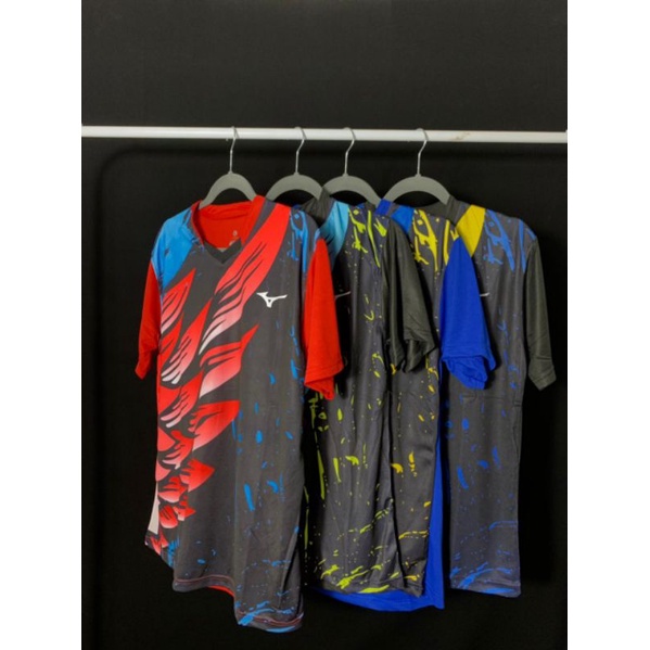 MIZUNO Áo Thun Thể Thao Chơi Cầu Lông Chất Lượng Cao