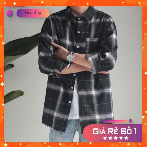_Deal_ Áo Khoác Sơ Mi UNISEX Caro Cao Cấp, Chất Vải Mềm Mịn Thoải Mái_ Hoàng Huy 2
