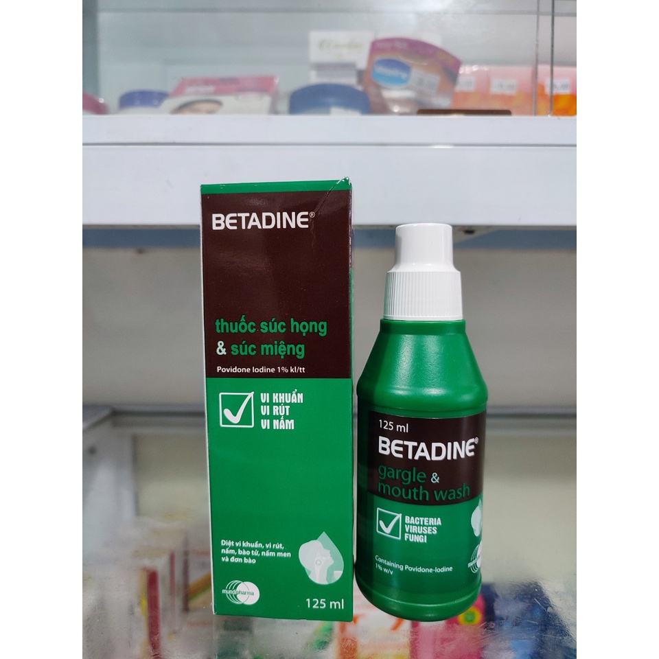 Dung dịch Betadine sát khuẩn, súc họng, phụ khoa 125ml