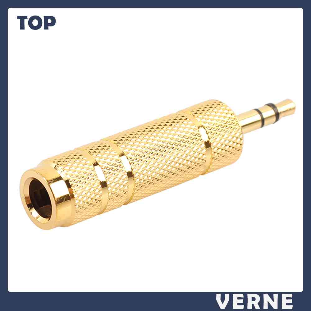 Đầu Cắm Kết Nối Micro VERNE Microphone 6.35 mm Female Sang 3.5 mm Male