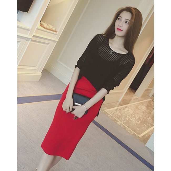 Chân Váy Ôm Dài Xẻ Tà Sau Cá Tính | BigBuy360 - bigbuy360.vn
