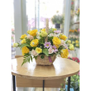 Giỏ hoa tặng chúc mừng sinh nhật - Giỏ hoa tươi dành tặng người thân, bạn bè - HOA ĐÔI