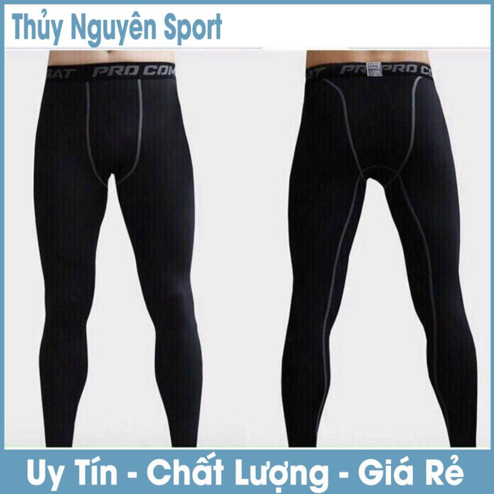 Quần Giữ Nhiệt COMBAT PRO LEGGING NAM Tập Gym Bóng Đá Bóng Rổ Có Họa Tiết 💝