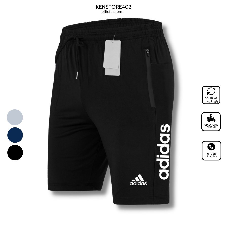 Quần short nam thể thao cao cấp Ken sport quần đùi chất thun poly co dãn 4 chiều - Q03