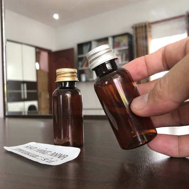 [Chai Hủ lọ 30ml] Chai Pet Nâu- Chai nhựa trong suốt chiết Mỹ phẩm- Chai Nâu 30ml Xịt sương/ xịt giọt/ nắp bật/ nắp nhôm