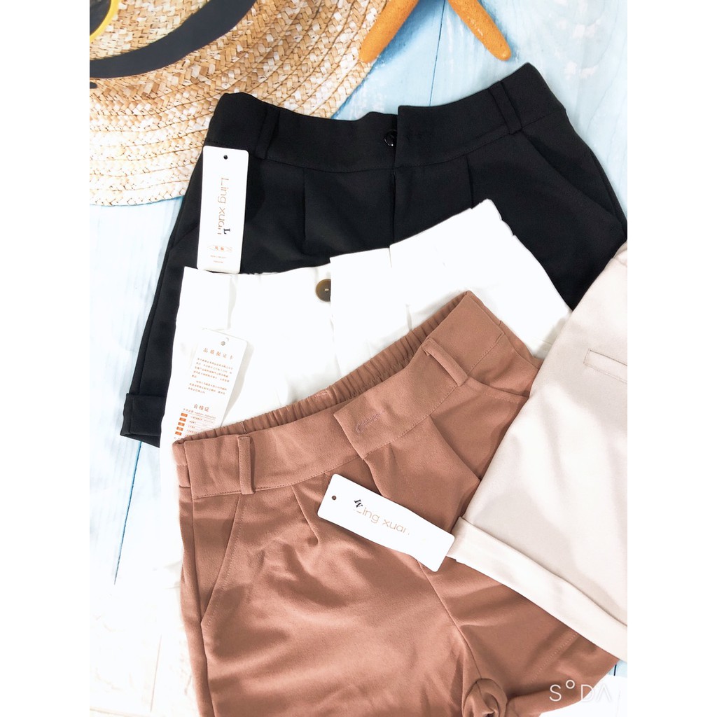 [ Mã FAMAYWA giảm 10K đơn 50K] quần short nữ cúc khóa gấu lật | BigBuy360 - bigbuy360.vn