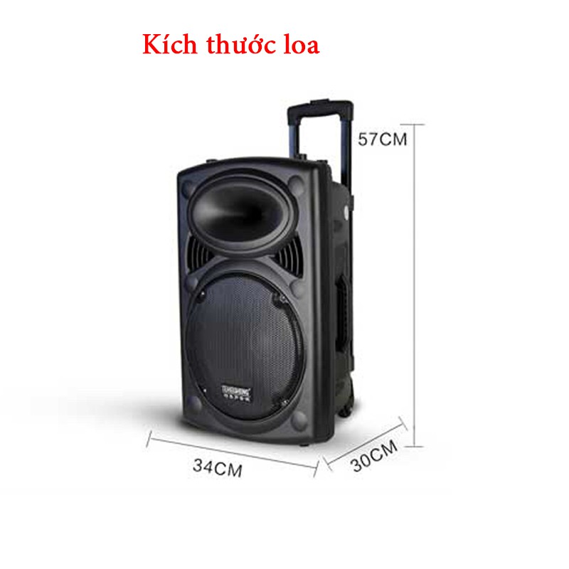 LOA KÉO TEMEISHENG DP-297L loại 3 tấc kèm 2 mic loa sử dụng bình ác quy cho âm thanh và thời gian hay với lâu