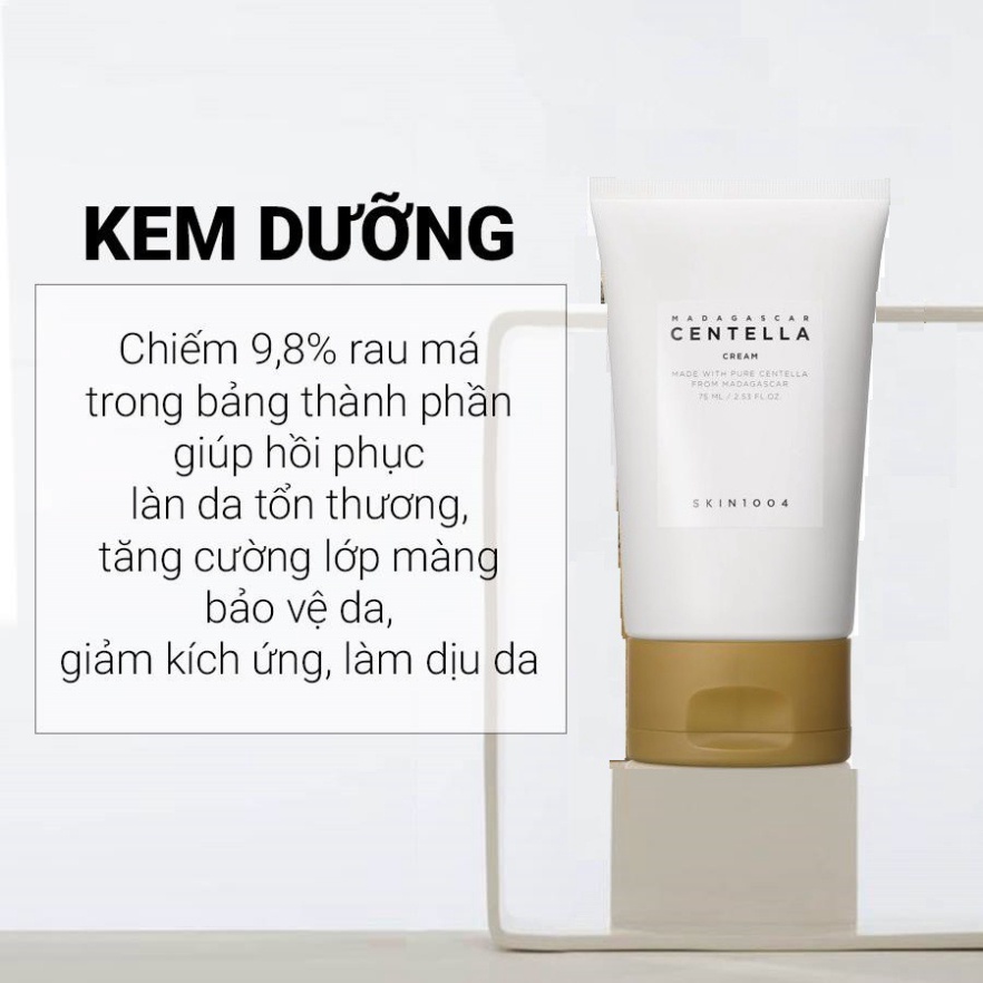 Kem Giảm Mụn, Làm Dịu Da Chiết Xuất Rau Má Skin1004 Madagascar Centella Asiatica 100 Cream 75g | BigBuy360 - bigbuy360.vn