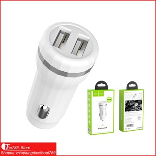 Bộ Chia Tẩu Sạc Ô Tô , Xe hơi Hoco Z27 - 2 Cổng Usb - Củ Sạc Điện Thoại Trên oto  Chính Hãng