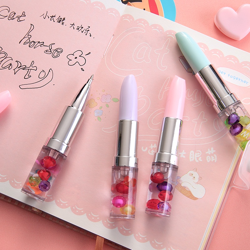 Bút Bi Cute- Bút Bi Nước Son Môi Mực Đỏ